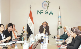 د.طارق الهوبي يستقبل وفد الجمعية الكورية للصناعات الغذائية 