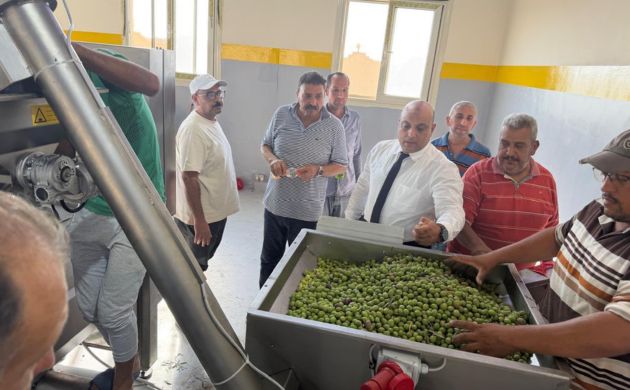 وزير الزراعة يتابع بشائر إنتاج الزيتون بالتجمعات الزراعية بس